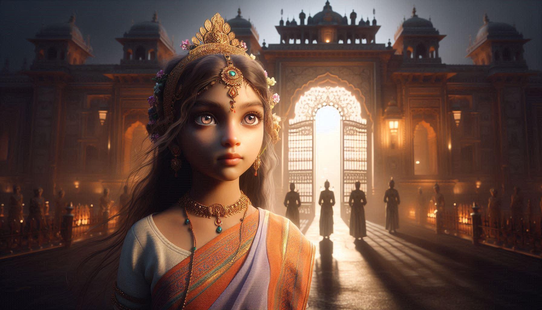 Lakshmi as the Adopted Daughter of King PunyaNidhi.
