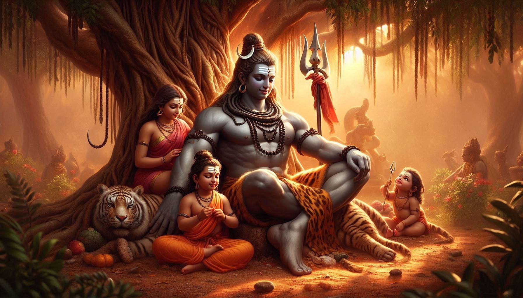 SHIVA AS AN ASCETIC.