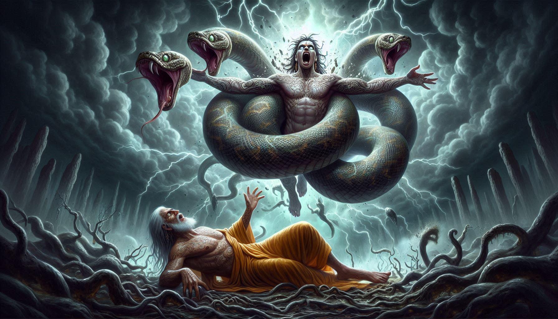 Nahusha, From Emperor to Python. 