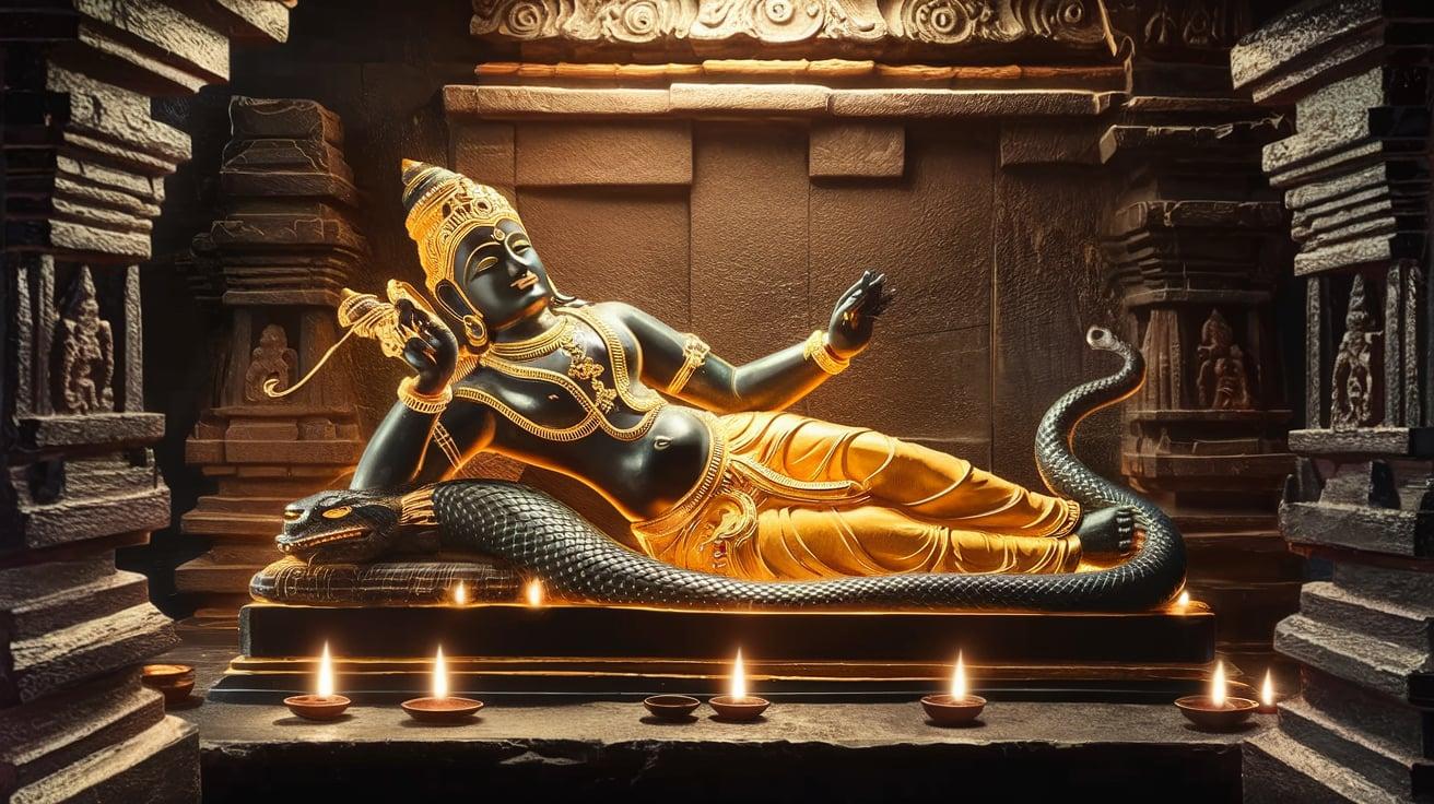 The Sanctum's Self-Manifested Idol (Swayambhu Murti)