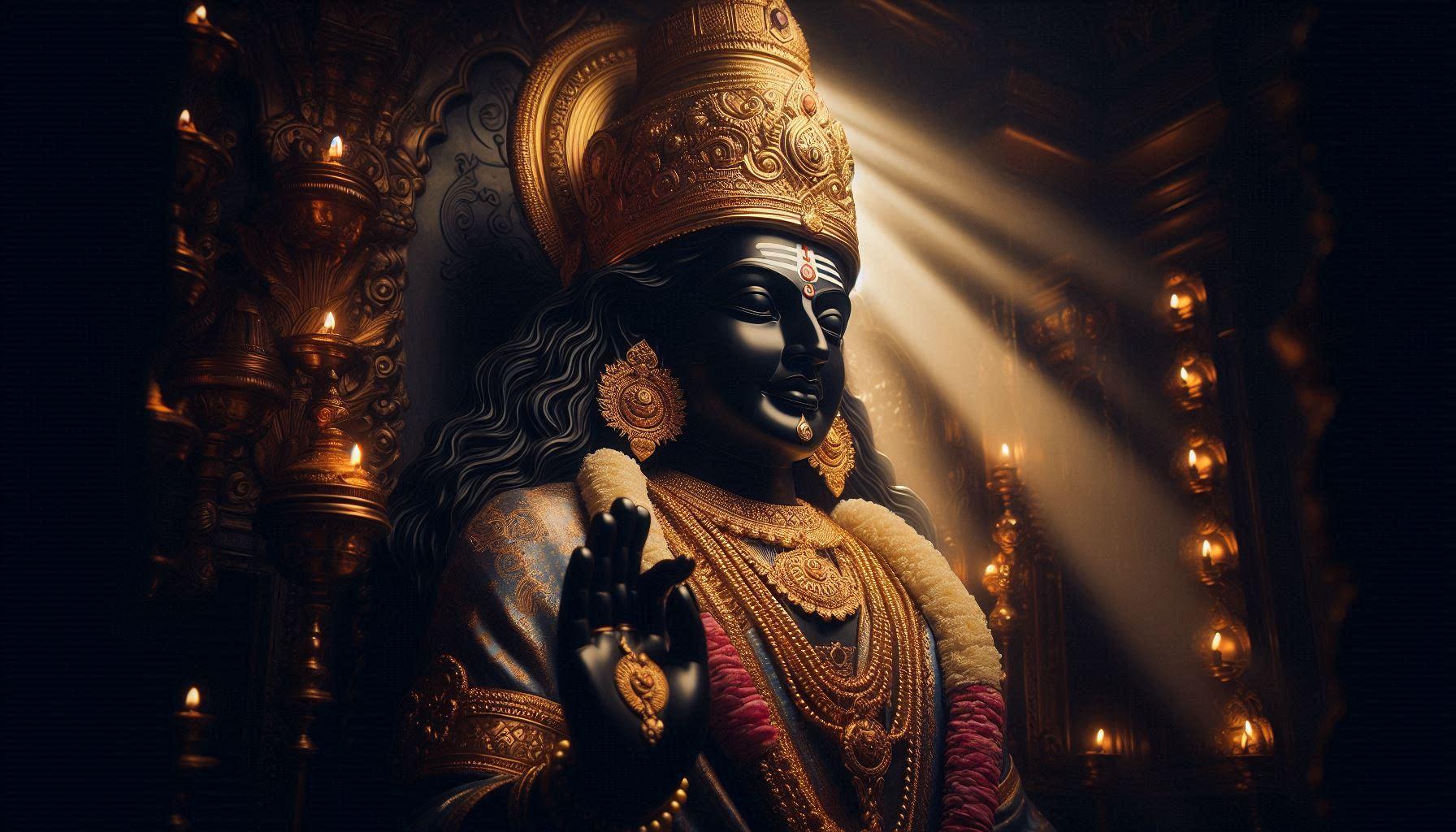 The Idol of Lord Balaji is Not in the Center.