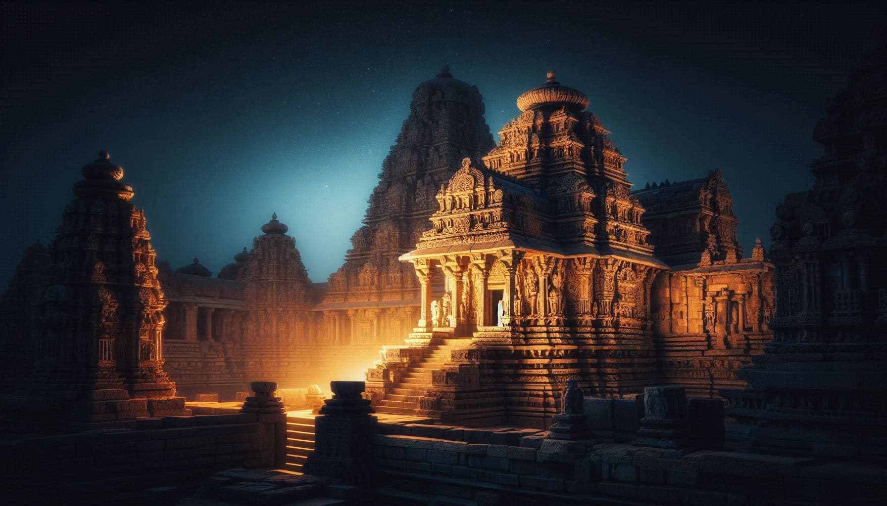 The Illuminated Ruins, A Spectacle at Night.